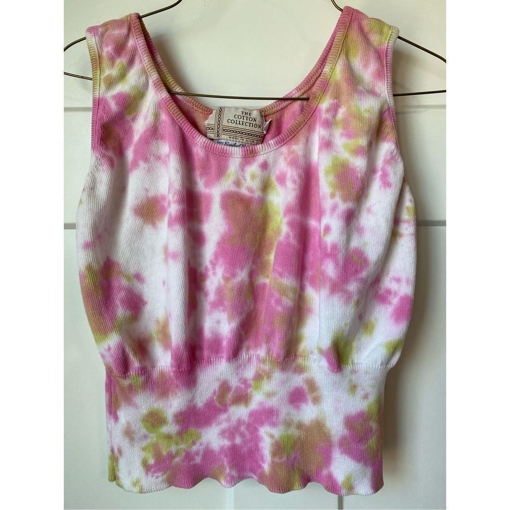 Vintage Pink/Green Tye Dye Crop